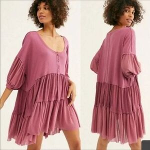 We The Free Skye Tunic Dress S Peasant Boho Cottagecore Coquette Feminine